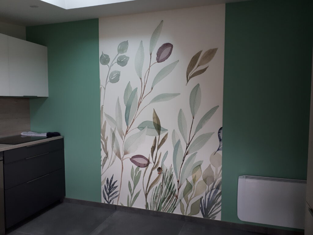 Peinture et papier peint cuisine